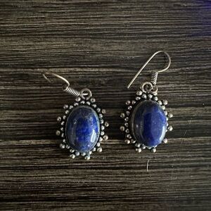 Elegant Blue Stone Earrings